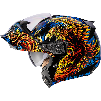 ICON Threshold™ Modular Helmet - Burn Birdie Burn - Blue - XS 0100-2721