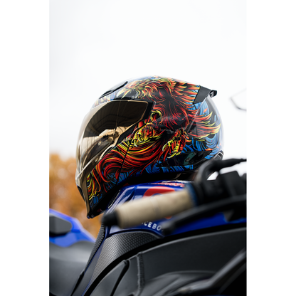 ICON Threshold™ Modular Helmet - Burn Birdie Burn - Blue - XS 0100-2721
