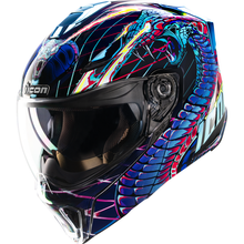 ICON Threshold™ Modular Helmet - Synthwave Lazer Cobra - Blue - XS 0100-2728