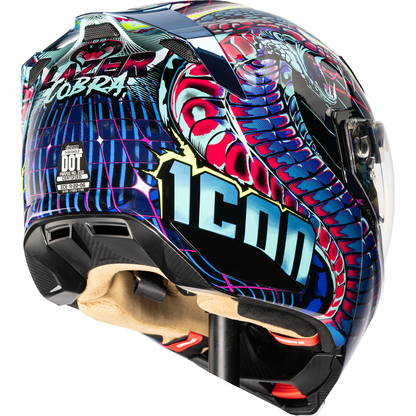 ICON Threshold™ Modular Helmet - Synthwave Lazer Cobra - Blue - XS 0100-2728