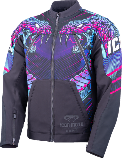 ICON Synthwave Merc3 Lazer Cobra™ Jacket - Black - 2XL 2820-7784