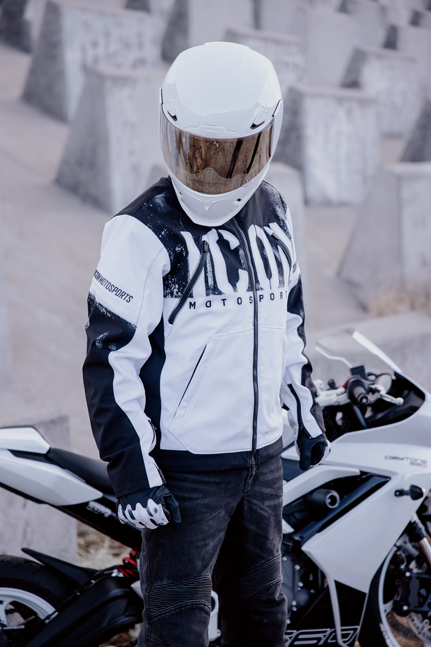 ICON Merc3 Anomaly™ Jacket - White - Medium 2820-7924