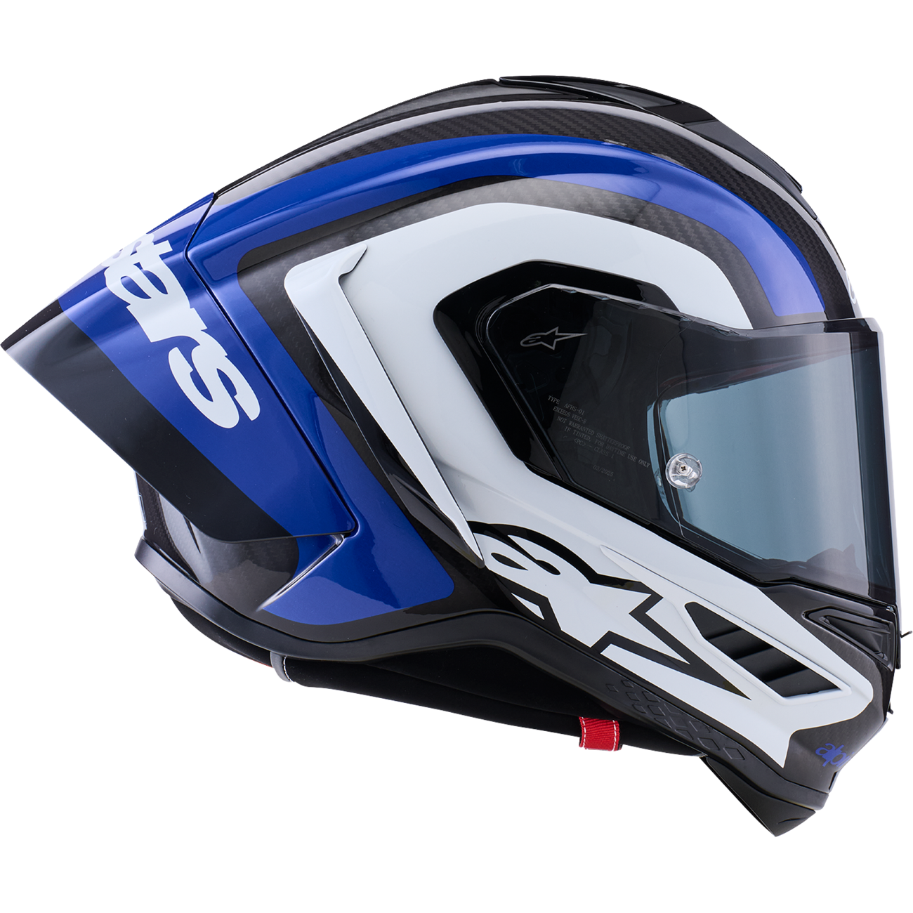 ALPINESTARS Supretech R10 Helmet - 22.06 - Arius - Gloss Black/White/Blue - XL 8203926-1647-XL