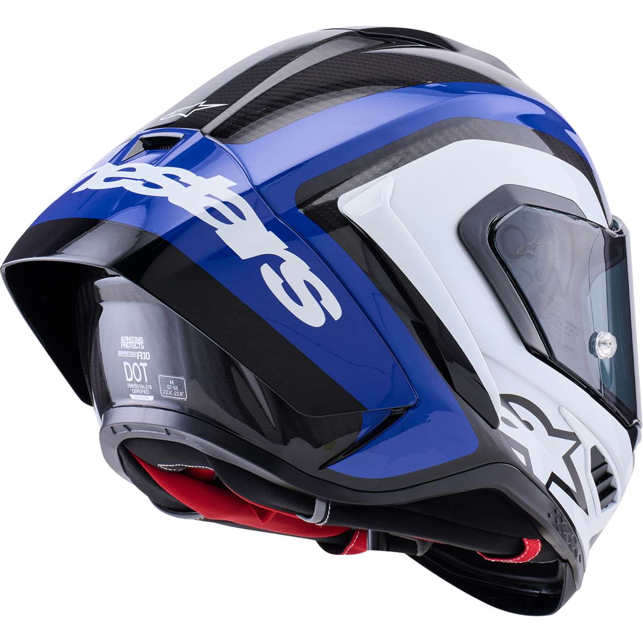 ALPINESTARS Supretech R10 Helmet - 22.06 - Arius - Gloss Black/White/Blue - 2XL 8203926-1647-2XL