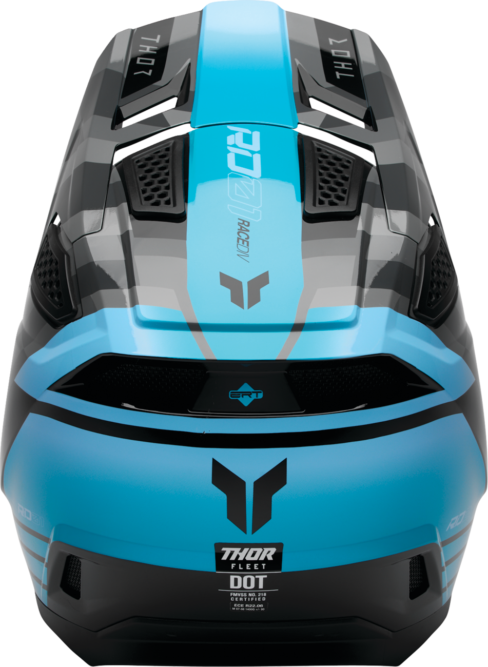 THOR Fleet Helmet - Camber - Black/Teal - Small 0110-9418