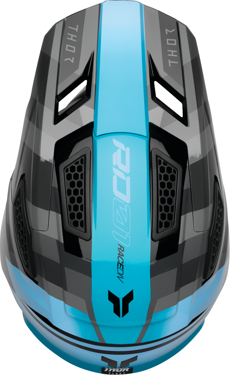 THOR Fleet Helmet - Camber - Black/Teal - Small 0110-9418