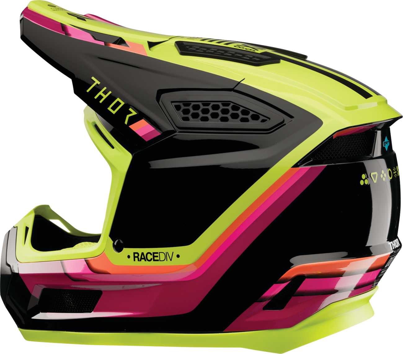 THOR Fleet Helmet - Defy - Black/Acid - XS 0110-9423