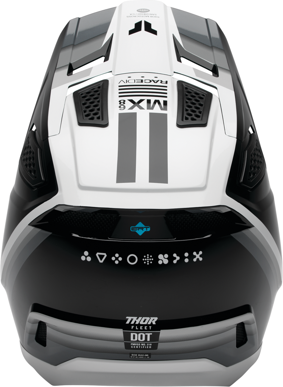 THOR Fleet Helmet - Defy - Black/White - Small 0110-9430