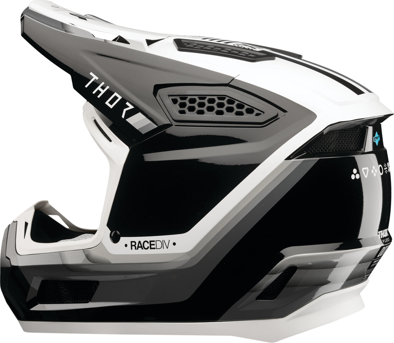 THOR Fleet Helmet - Defy - Black/White - Small 0110-9430