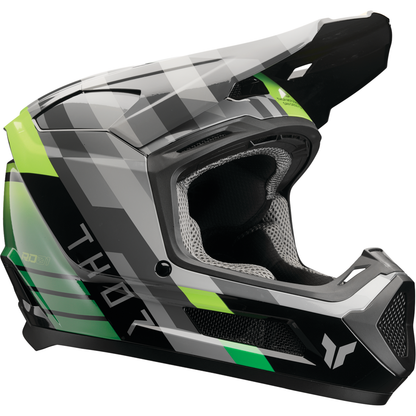 THOR Youth Fleet Helmet - Camber - Black/Green - Medium 0111-1769