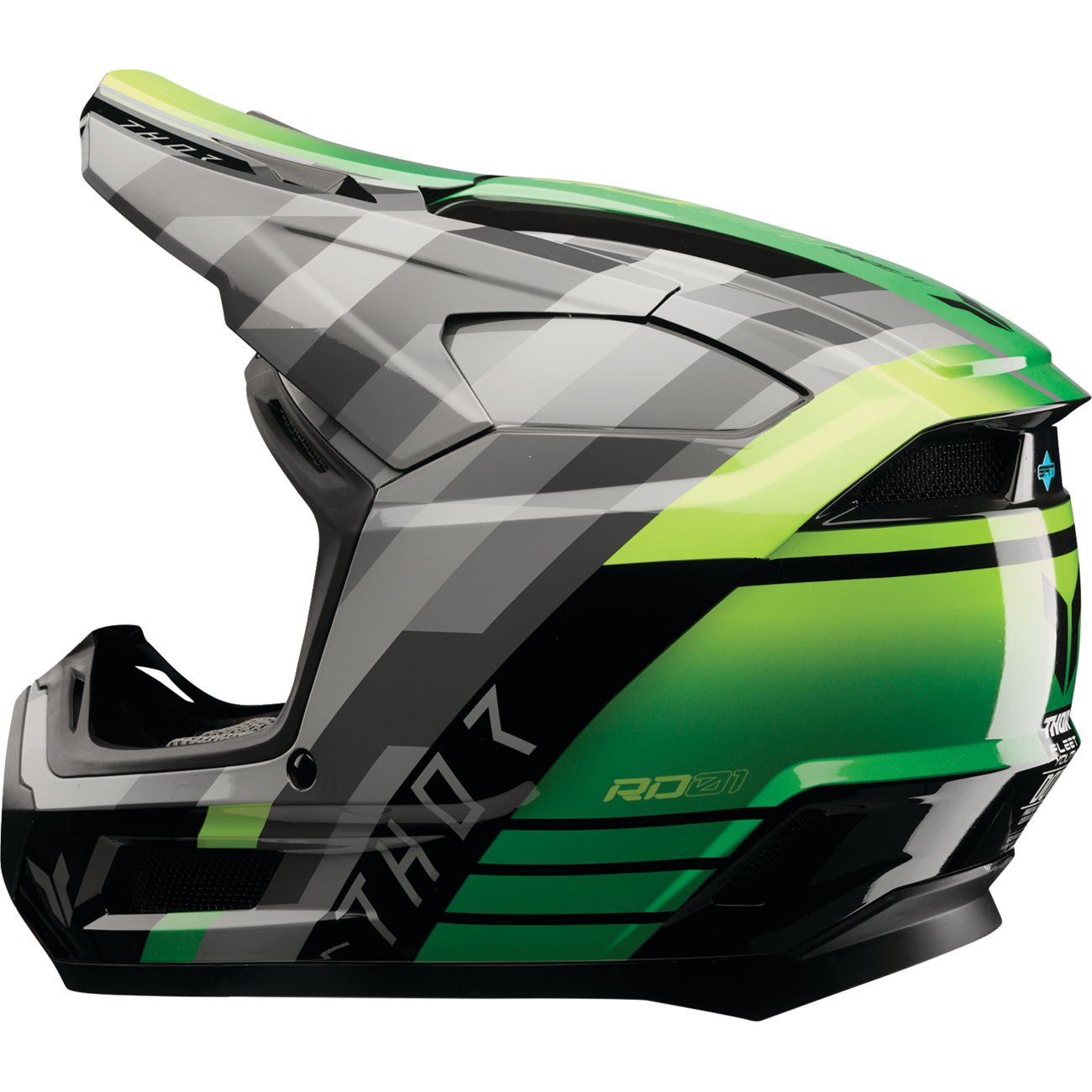 THOR Youth Fleet Helmet - Camber - Black/Green - Medium 0111-1769
