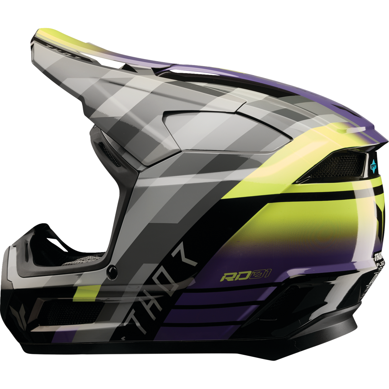 THOR Youth Fleet Helmet - Camber - Black/Purple - Large 0111-1773