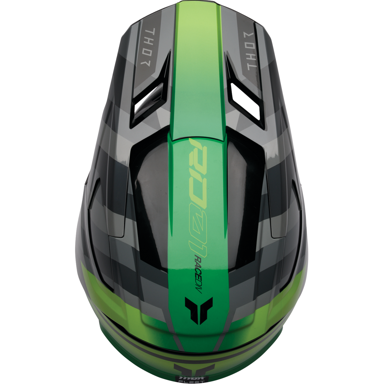 THOR Youth Fleet Helmet - Camber - Black/Green - Medium 0111-1769