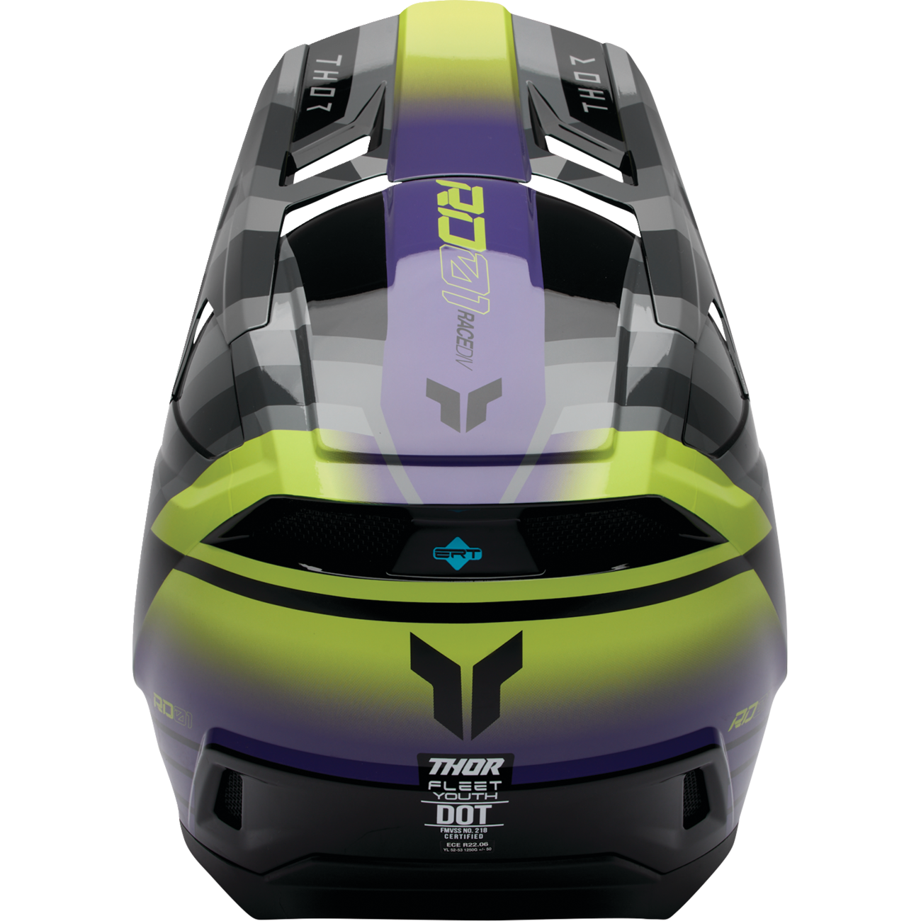 THOR Youth Fleet Helmet - Camber - Black/Purple - Large 0111-1773