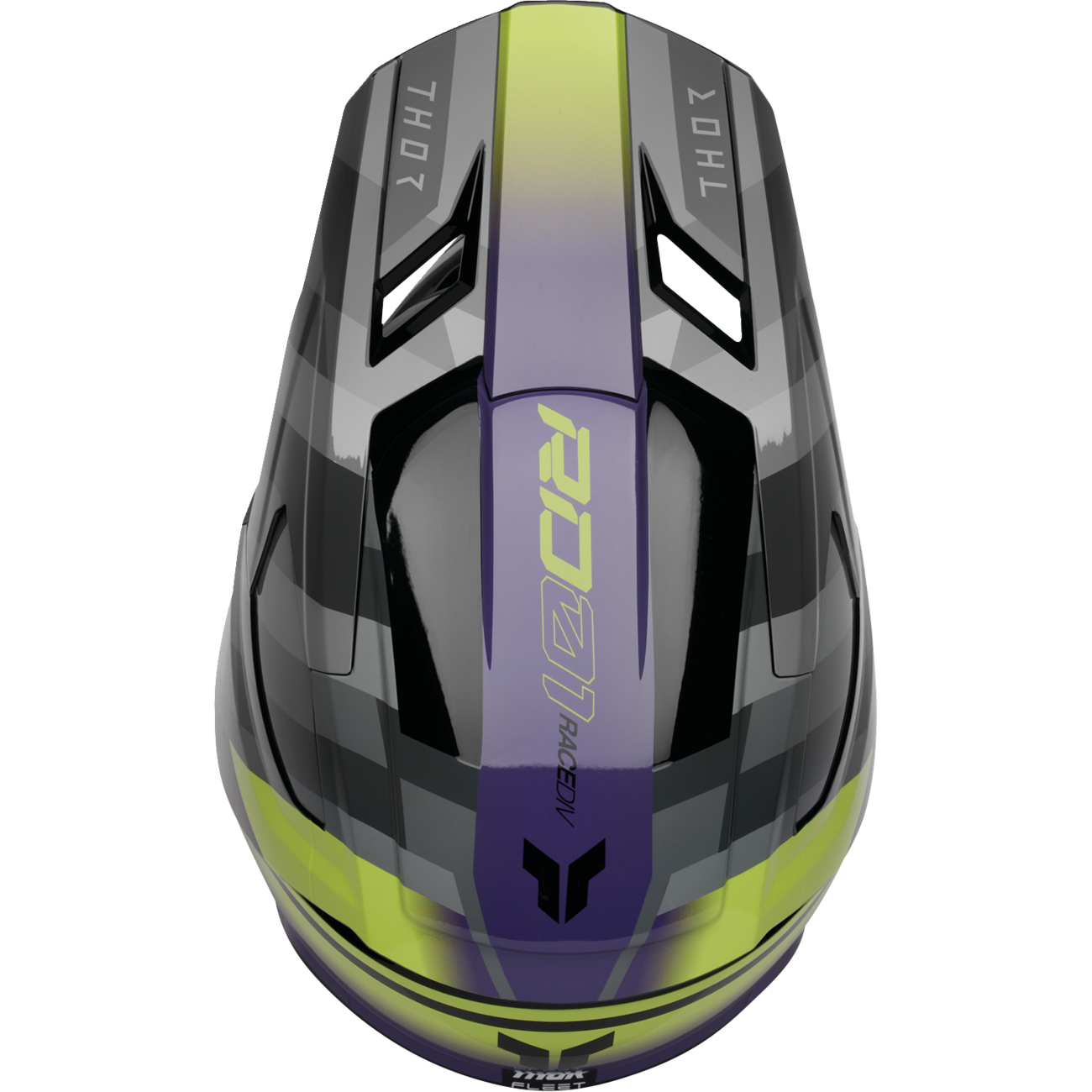 THOR Youth Fleet Helmet - Camber - Black/Purple - Large 0111-1773