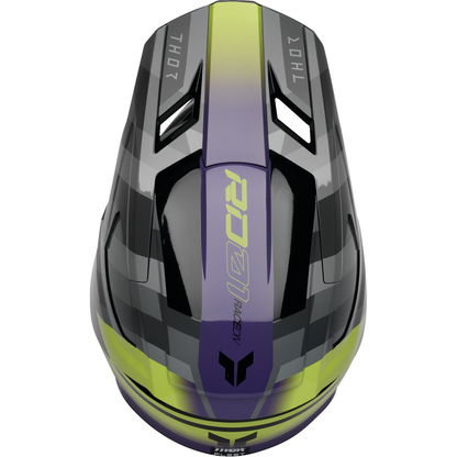 THOR Youth Fleet Helmet - Camber - Black/Purple - Large 0111-1773
