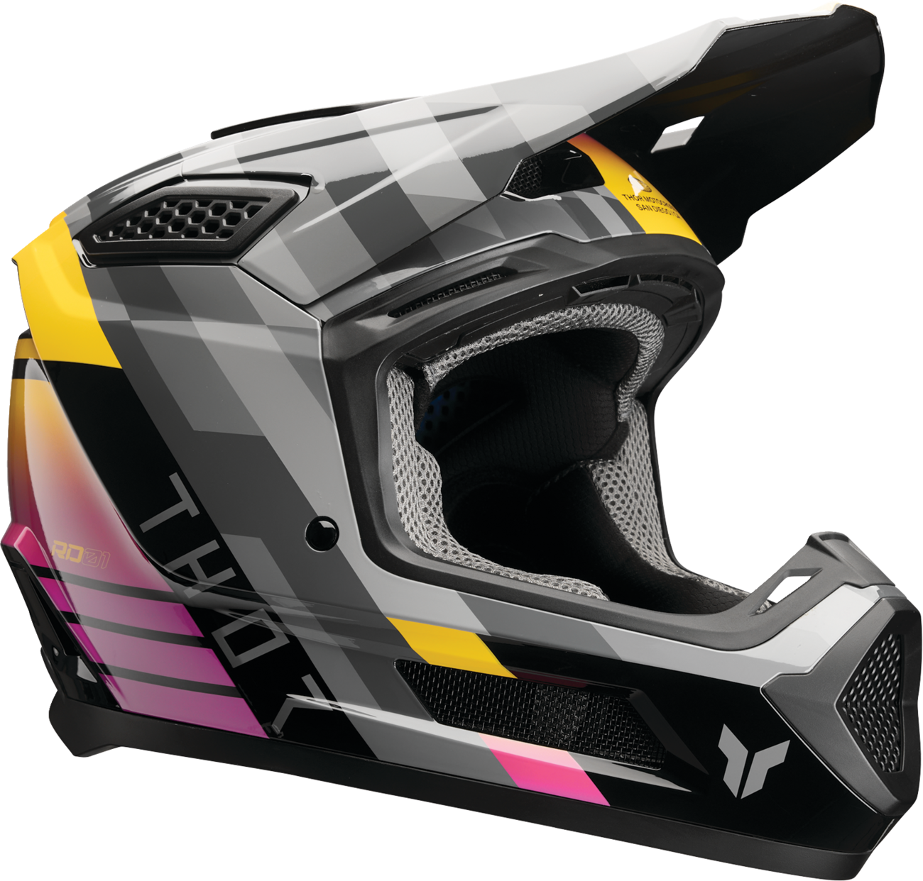 THOR Fleet Helmet - Camber - Black/Magenta - Large 01109-408