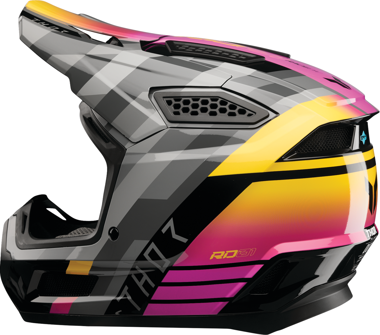 THOR Fleet Helmet - Camber - Black/Magenta - Large 01109-408