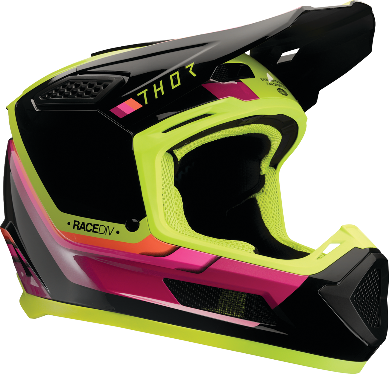THOR Fleet Helmet - Defy - Black/Acid - Large 0110-9426