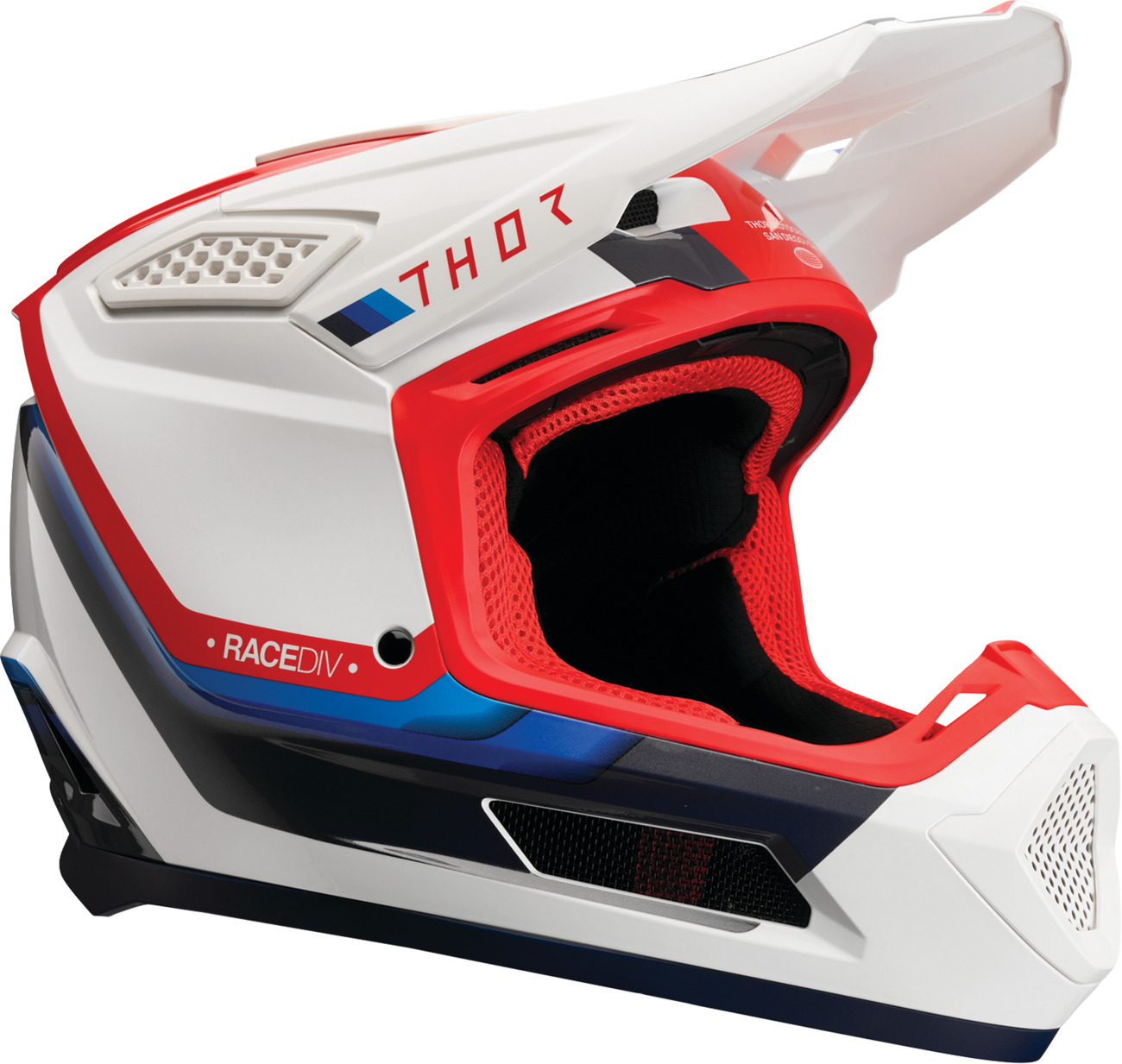 THOR Fleet Helmet - Defy - White/Red/Blue - XL 0110-9445