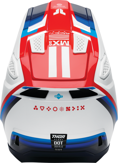 THOR Fleet Helmet - Defy - White/Red/Blue - XL 0110-9445