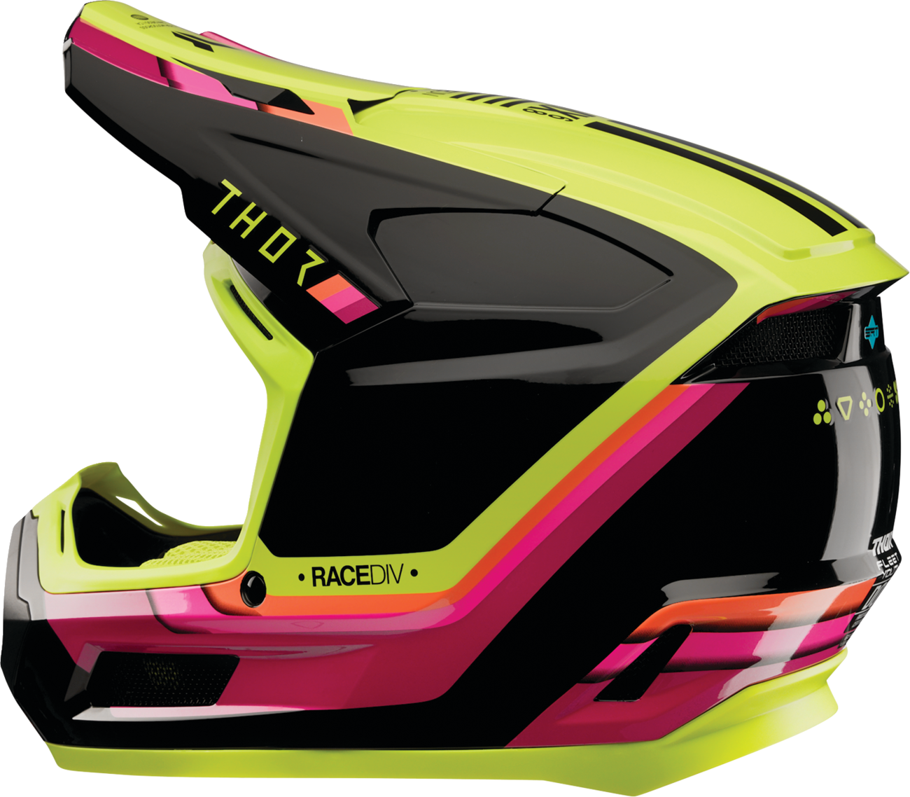 THOR Youth Fleet Helmet - Defy - Black/Acid - Small 0111-1759