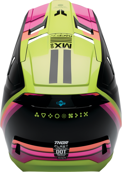 THOR Youth Fleet Helmet - Defy - Black/Acid - Small 0111-1759