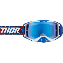 THOR Activate Goggle - Stripes - Red/White/Blue - Blue Mirror Lens 2601-3708