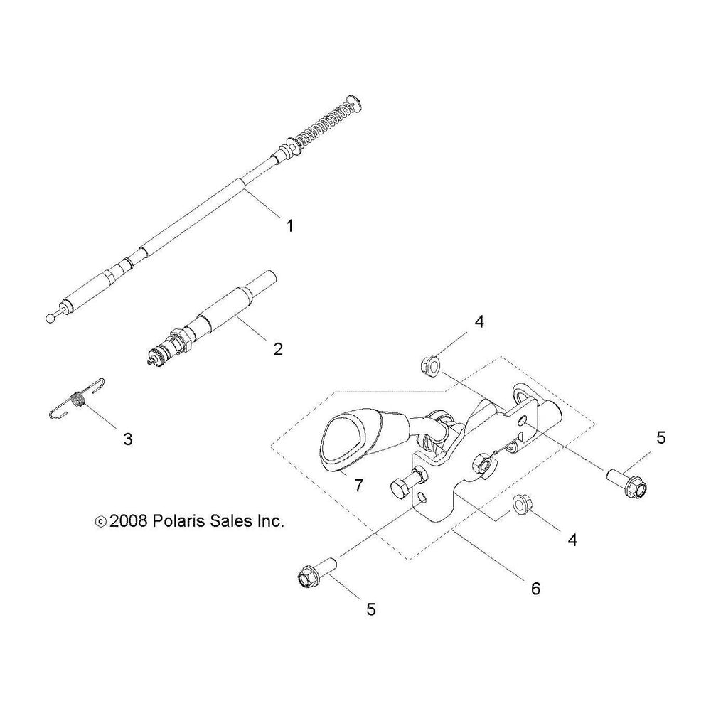 
                      
                        Polaris RZR Parking Brake Cable, Genuine OEM Part 0454853, Qty 1
                      
                    