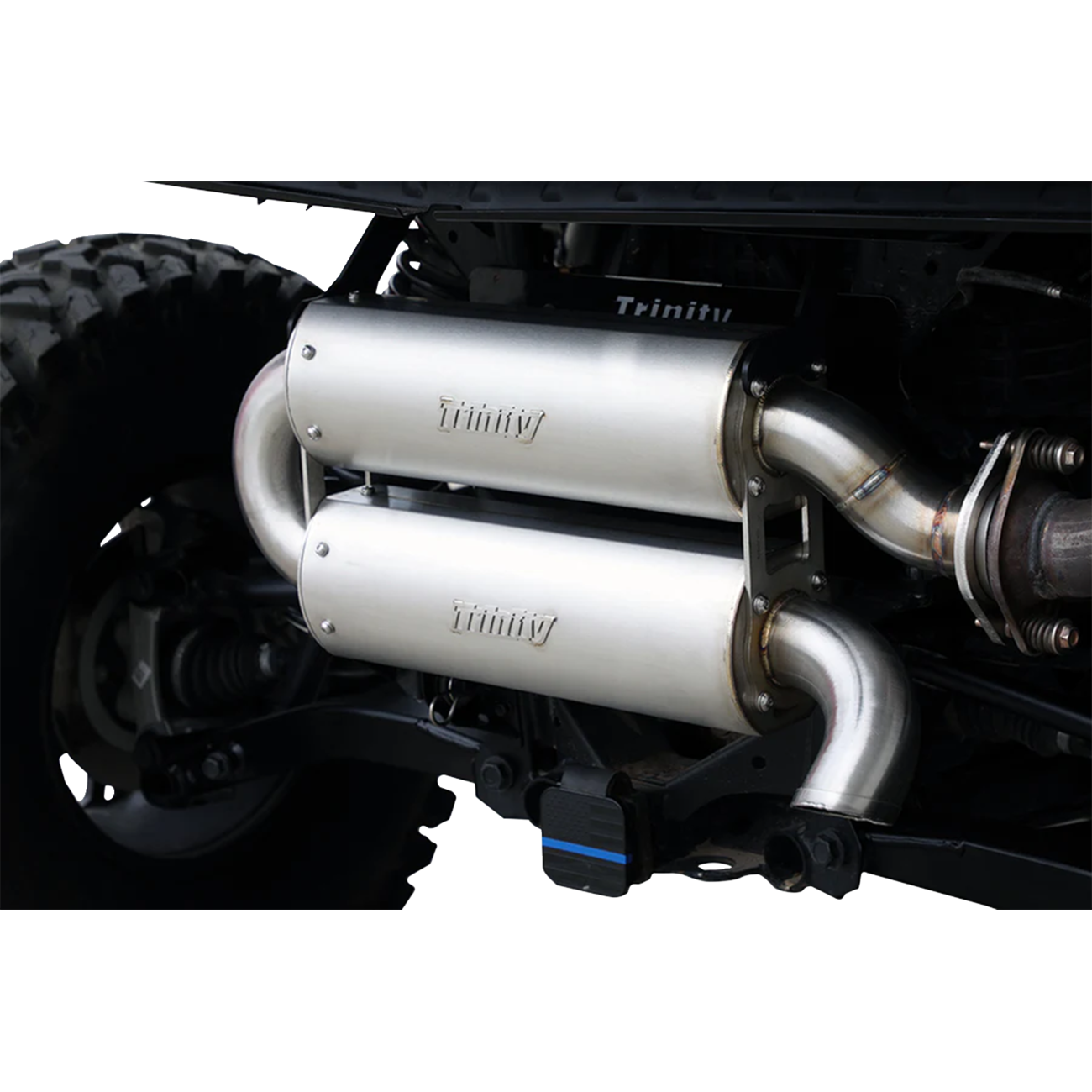 TRINITY RACING Quiet Slip-On Muffler - Stainless Steel - Dual - Xpedition TR-4191S