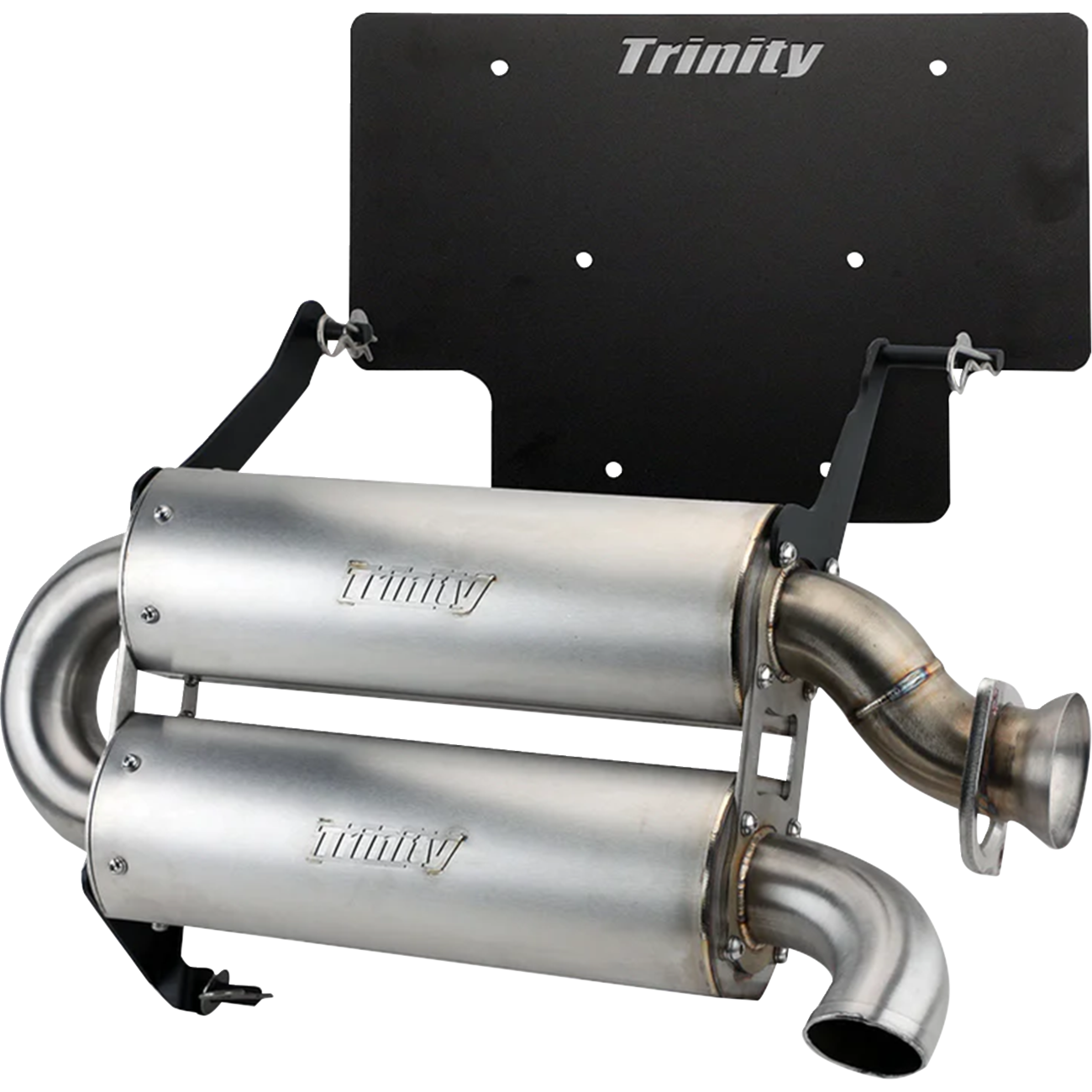 TRINITY RACING Quiet Slip-On Muffler - Stainless Steel - Dual - Xpedition TR-4191S