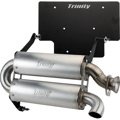 TRINITY RACING Quiet Slip-On Muffler - Stainless Steel - Dual - Xpedition TR-4191S