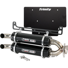 TRINITY RACING Slip-On Muffler - Black - Dual - Xpedition TR-4193S-BK