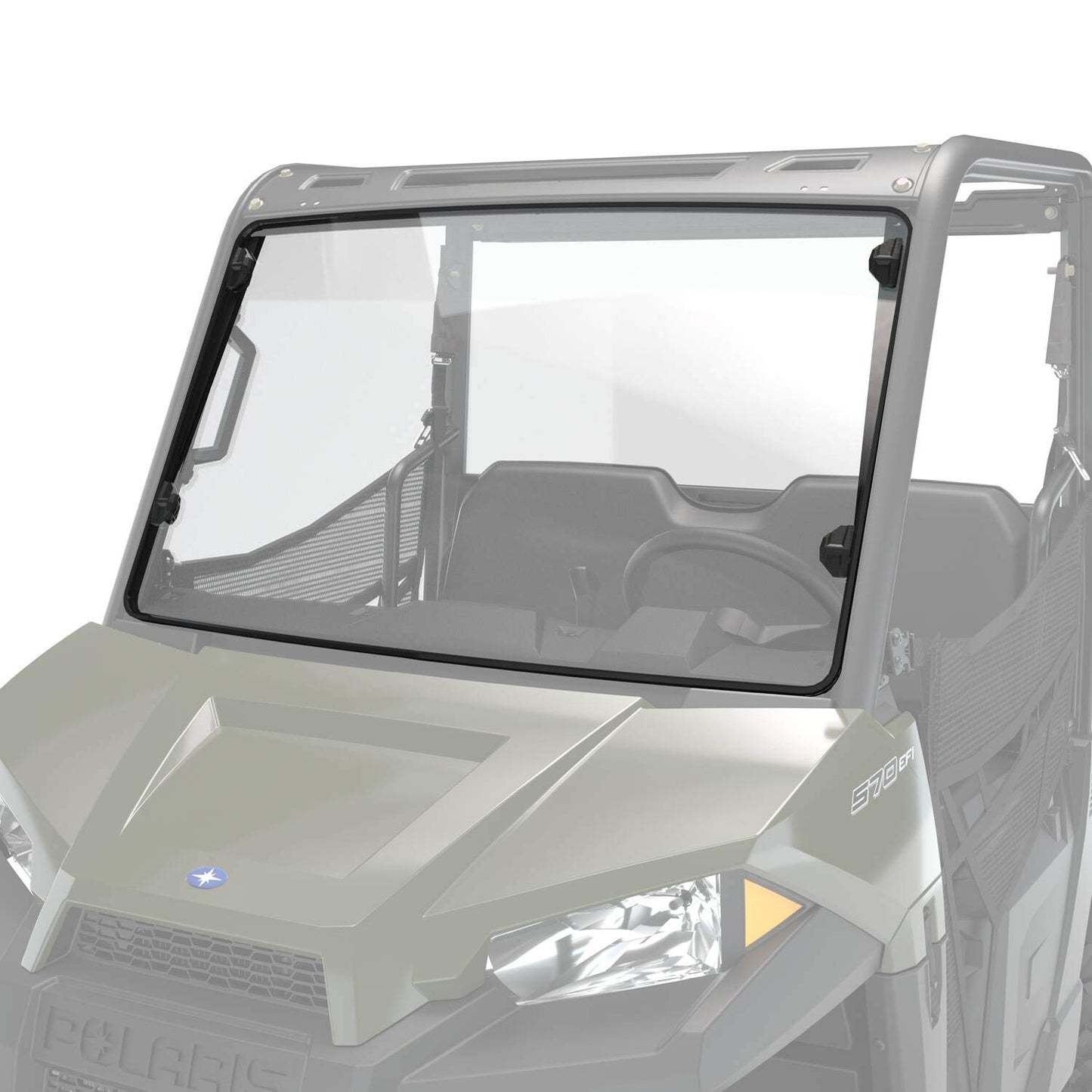 Polaris RANGER Windshield Full, Polycarbonate, Clear, Fits 570, SP 570, 570 EPS, 500, EV, ETX Models and More, Lock & Ride Technology, Clear Visibility, Impact Resistant, for UTV - 2883318
