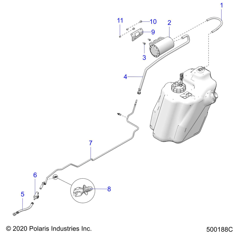
                      
                        Polaris Slingshot Purge Line, Evaporator Can to Frame, Genuine OEM Part 5414551, Qty 1
                      
                    