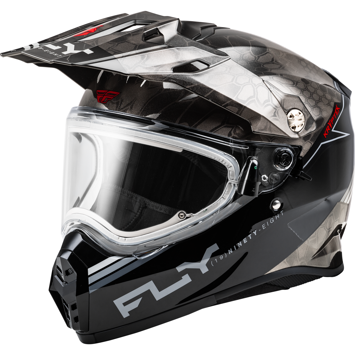 Trekker Cw Conceal Helmet Elec Shld Black/Grey/White Xs