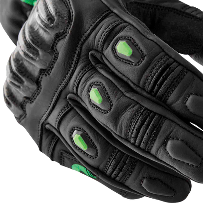 S1 Glove Blk/Flo Green Leather 2xl