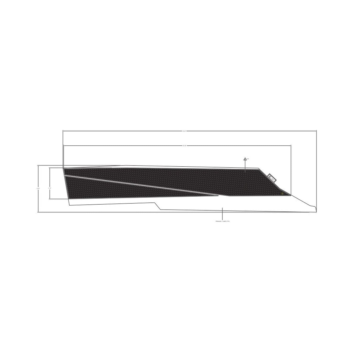Polaris Ranger Door Decal, Rear, Right, Genuine OEM Part 7185175, Qty 1