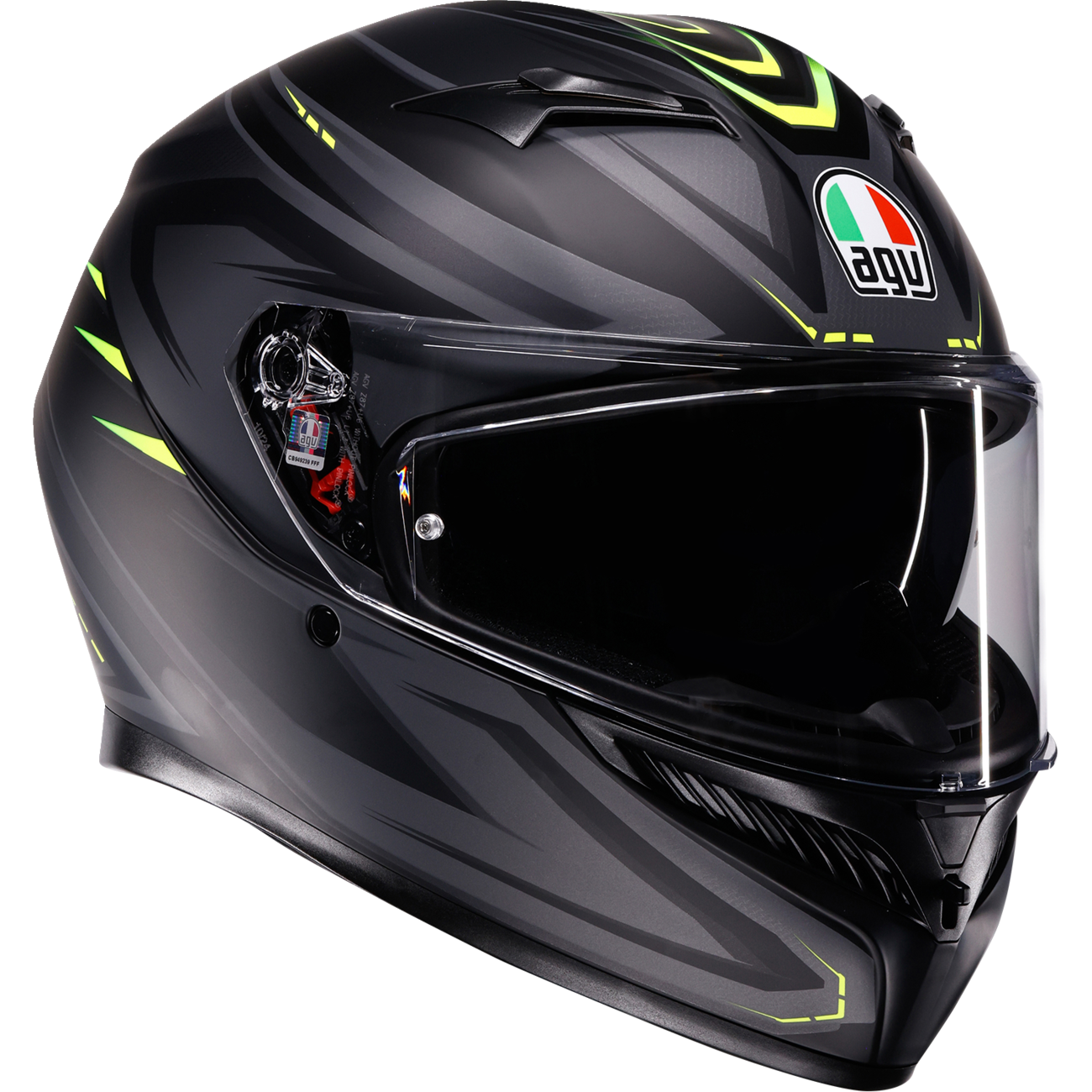 AGV K3 Helmet - Syth - Matte Black/Yellow Fluo - Small 2118381004-026-S