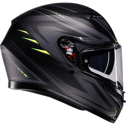 AGV K3 Helmet - Syth - Matte Black/Yellow Fluo - Small 2118381004-026-S