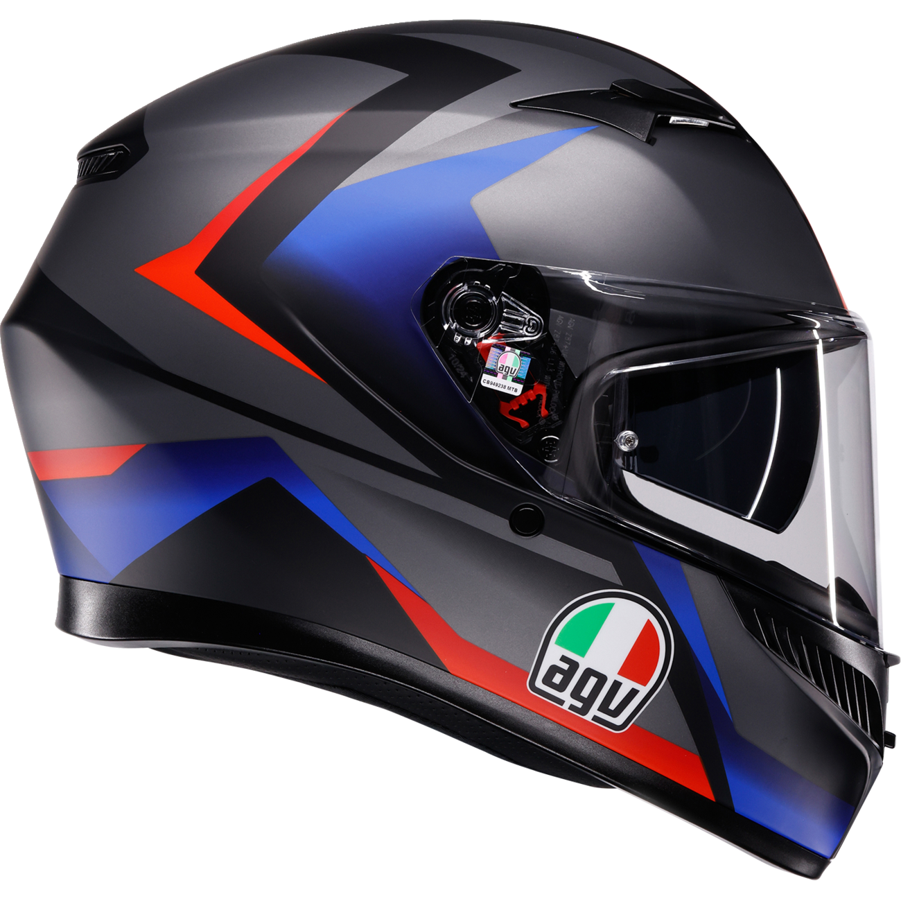 AGV K3 Helmet - Striga - Matte Black/Blue/Red - 2XL 2118381004-024-XXL