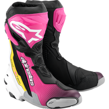 ALPINESTARS Supertech R Boots - Black/Magenta/White/Yellow - US 7.5 / EU 41 2220021-1634- 41
