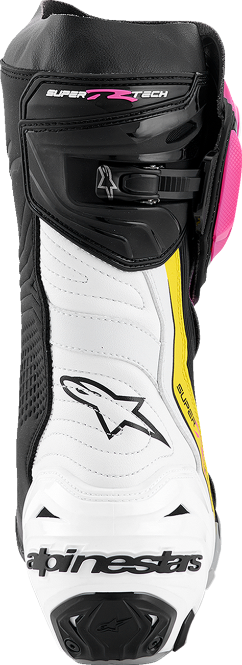ALPINESTARS Supertech R Boots - Black/Magenta/White/Yellow - US 7.5 / EU 41 2220021-1634- 41