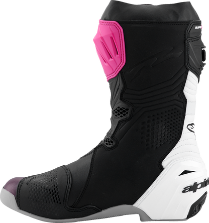 ALPINESTARS Supertech R Boots - Black/Magenta/White/Yellow - US 7.5 / EU 41 2220021-1634- 41