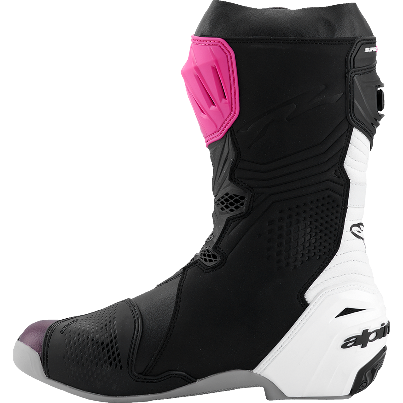 ALPINESTARS Supertech R Boots - Black/Magenta/White/Yellow - US 8 / EU 42 2220021-1634- 42