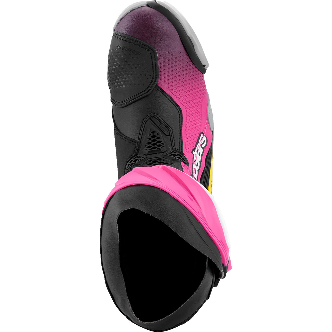 ALPINESTARS Supertech R Boots - Black/Magenta/White/Yellow - US 8 / EU 42 2220021-1634- 42