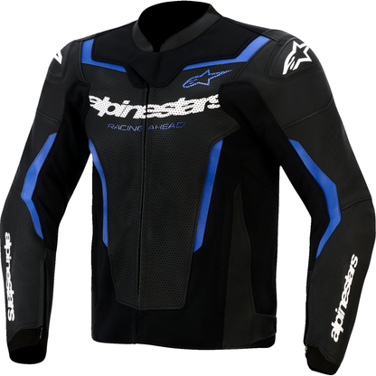 ALPINESTARS GP Force v2 Leather Airflow Jacket - Black/Metallic Blue - US 42 / EU 52 3100326-1591-52