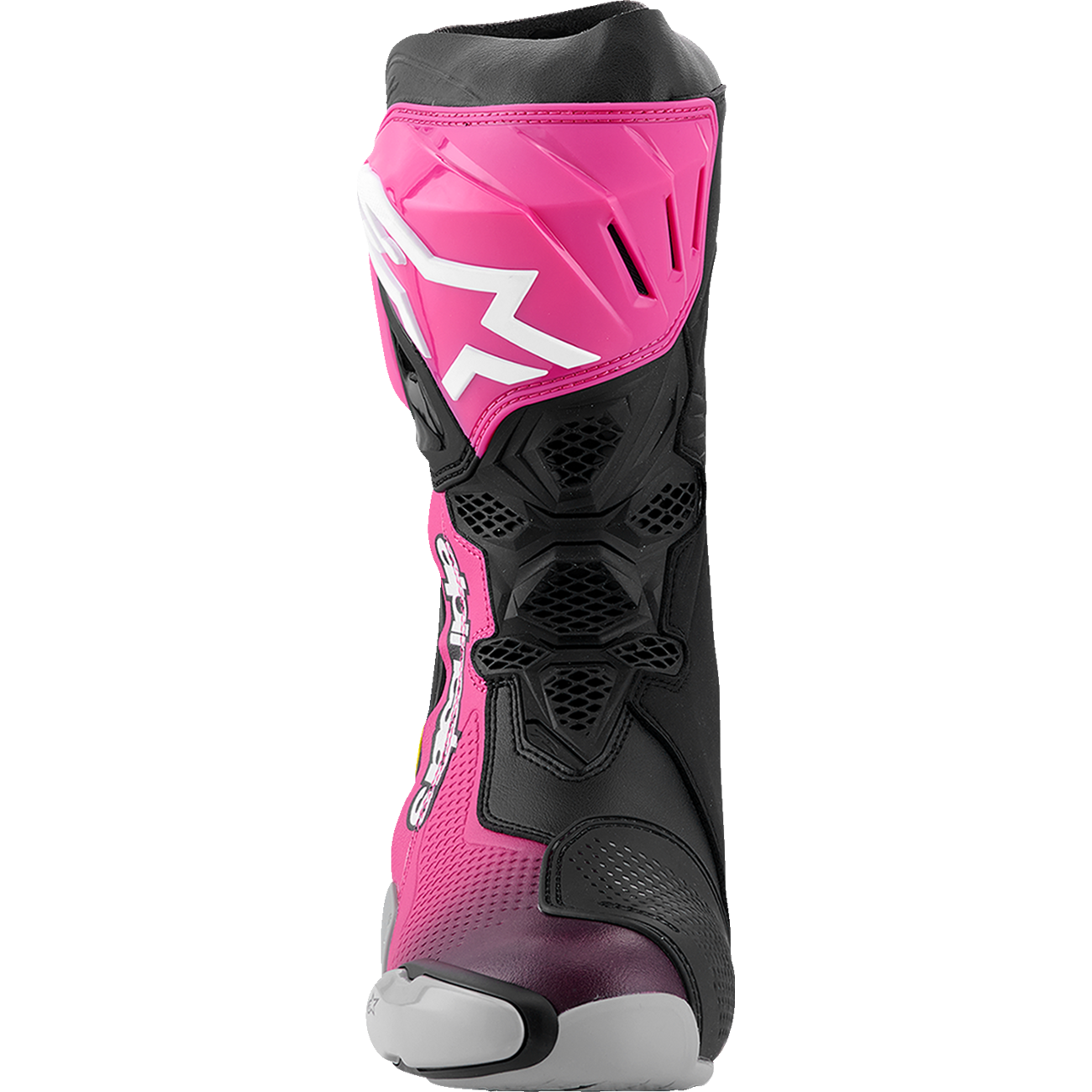 ALPINESTARS Supertech R Boots - Black/Magenta/White/Yellow - US 10.5 / EU 45 2220021-1634- 45