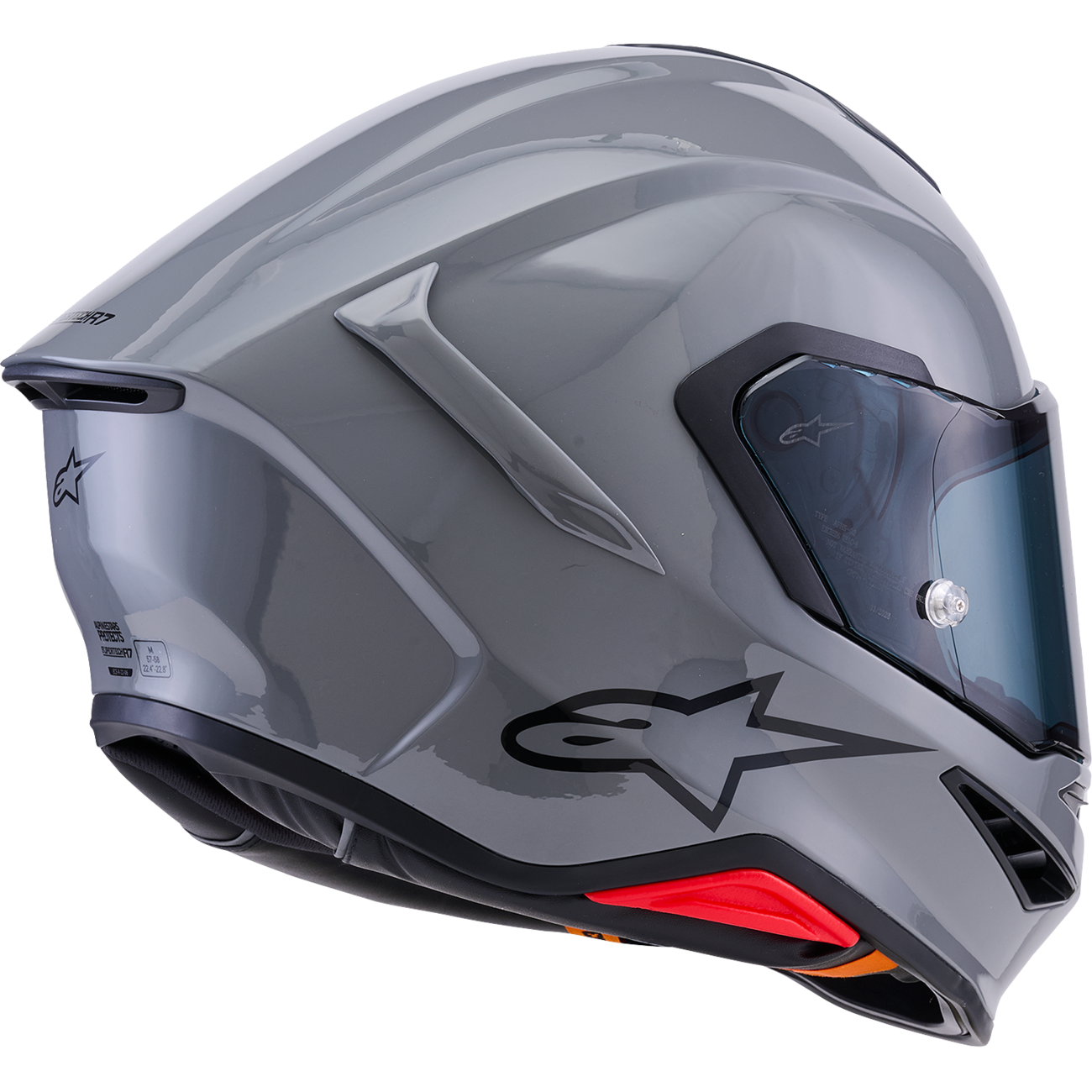 ALPINESTARS Supertech R7 Helmet - 22.06 - Solid - Gloss Gray - 2XL 8202126-1635-2XL