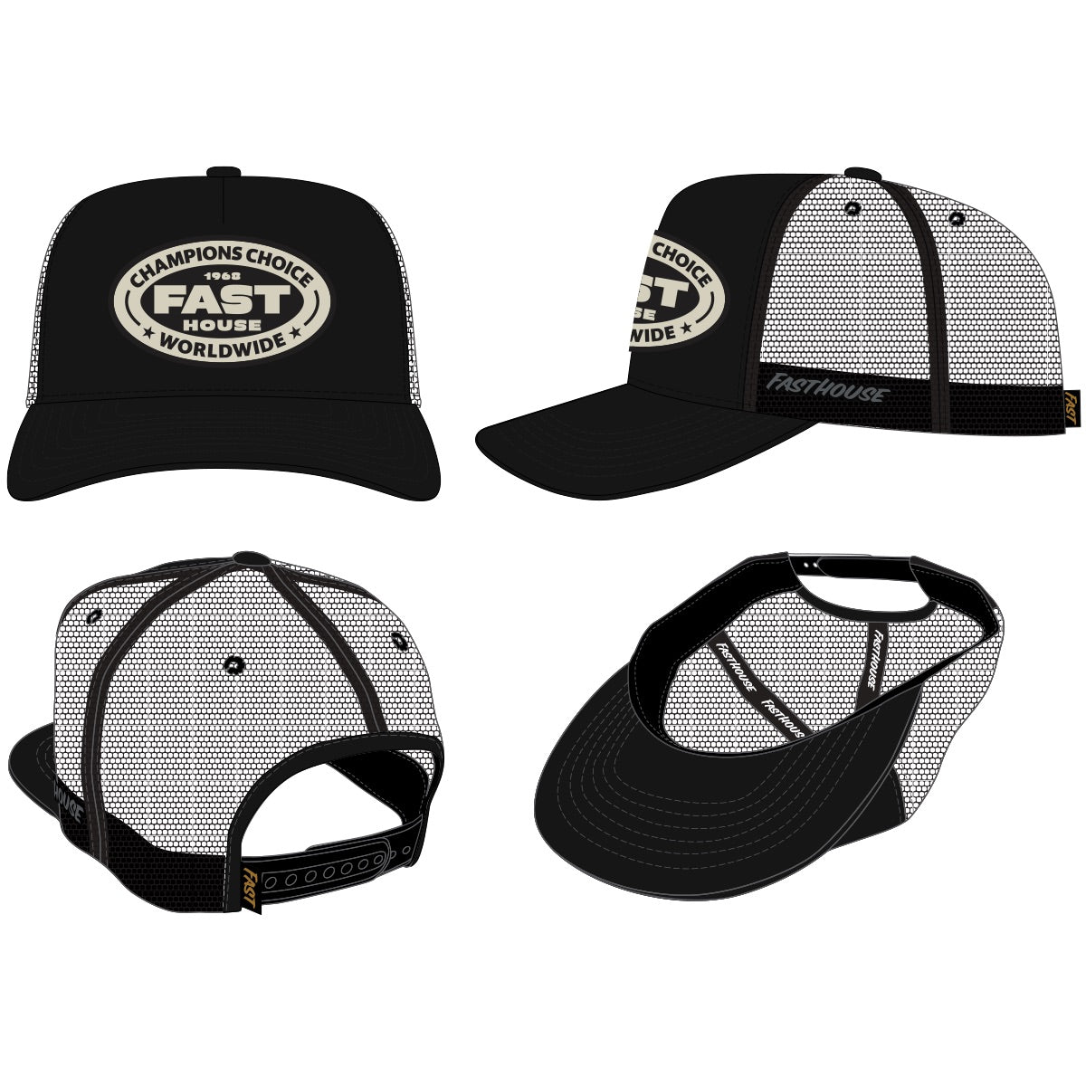 PETROL HAT BLK OS